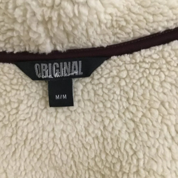 Nicole Miller Original Open Front Cardigan  Heather Plum Cream  M - Picture 6 of 8